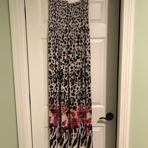 Strapless maxi dress